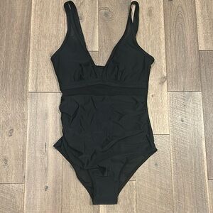 SUUKSESS Women Slimming Tummy Control One Piece Swimsuits Sexy Mesh High Waisted